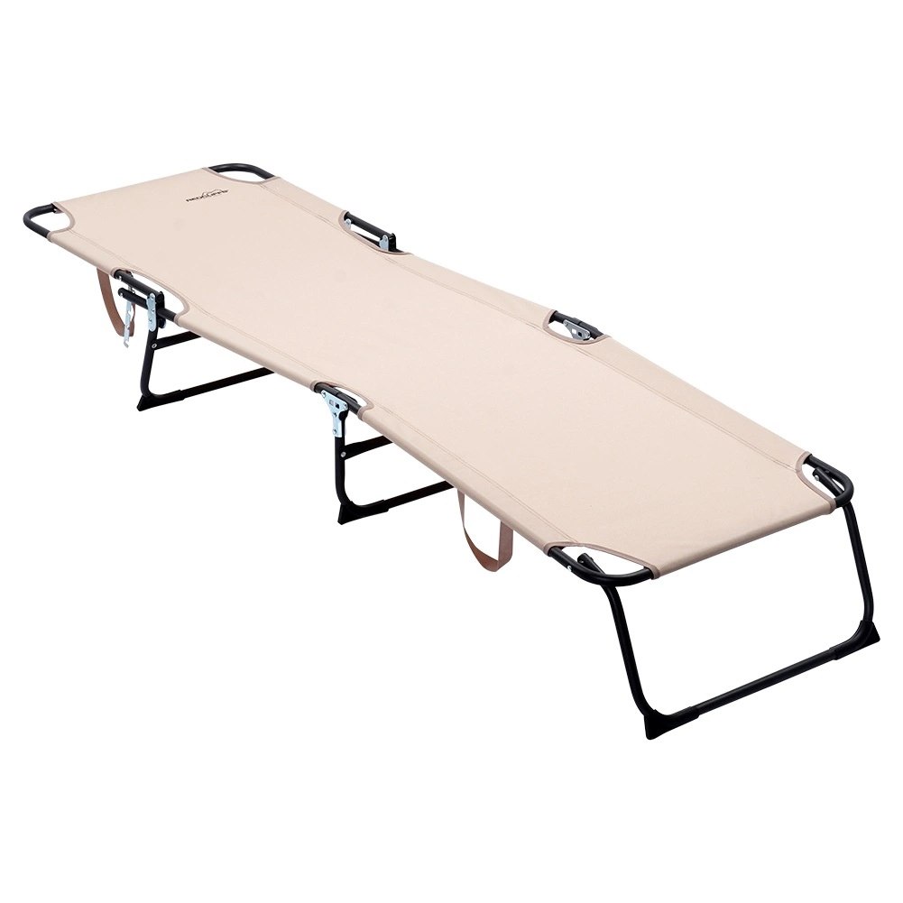 Leżak Ogrodowy Plażowy Rozkładany Regulowany Beżowy REDCLIFFS 187 x 55 cm - obrazek 4