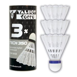 Lotki Do Badmintona Talbot Torro Tech 350 Medium 3 Szt Białe Puszka