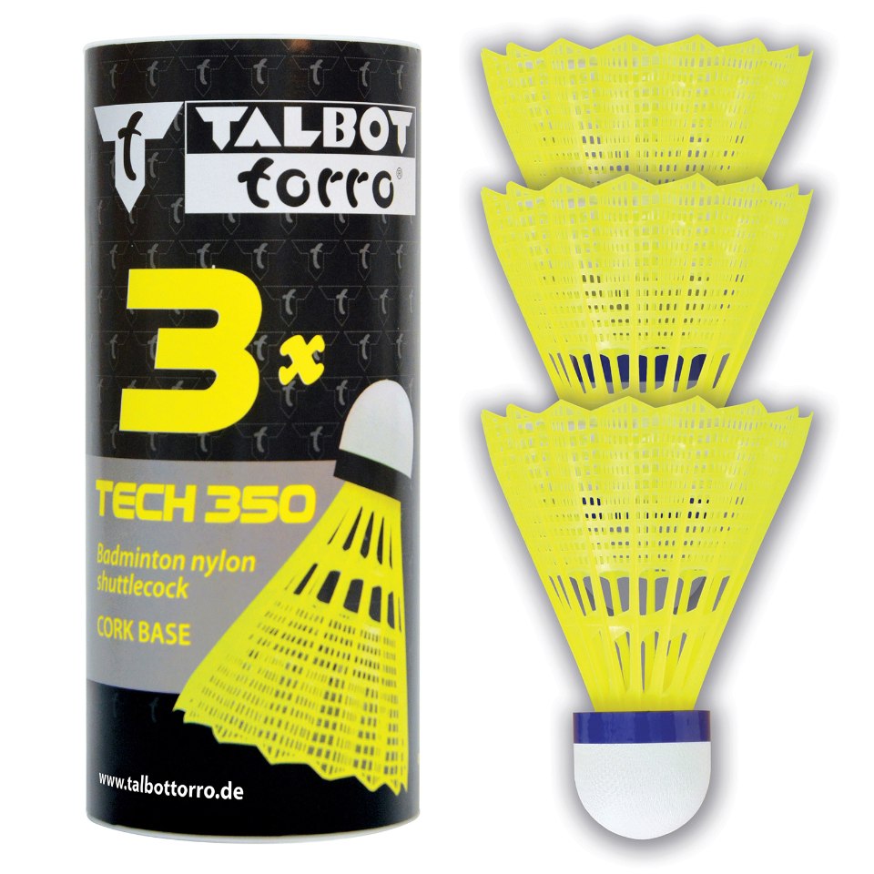 Lotki do Badmintona TALBOT-TORRO Tech 350 Medium 3 szt. Żółte