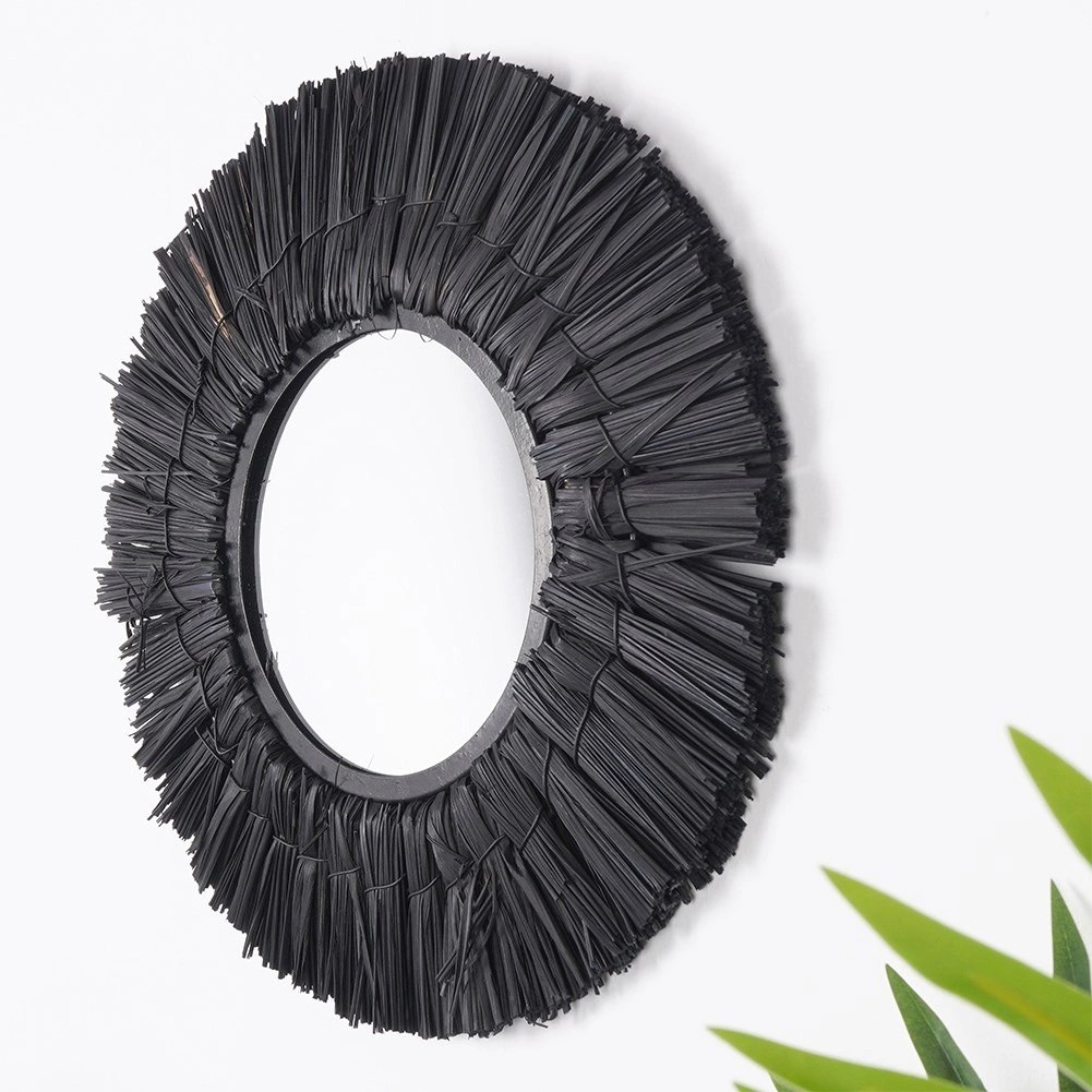 Lustro Ścienne z Ramą Wiszące Ozdobne Dekoracyjne Boho HOME STYLING 32 cm - obrazek 5