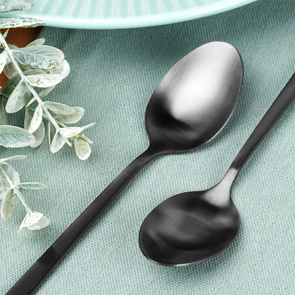 Łyżeczki do Herbaty Stal Nierdzewna Czarne 4 Szt. 15 cm EXCELLENT HOUSEWARE - obrazek 4