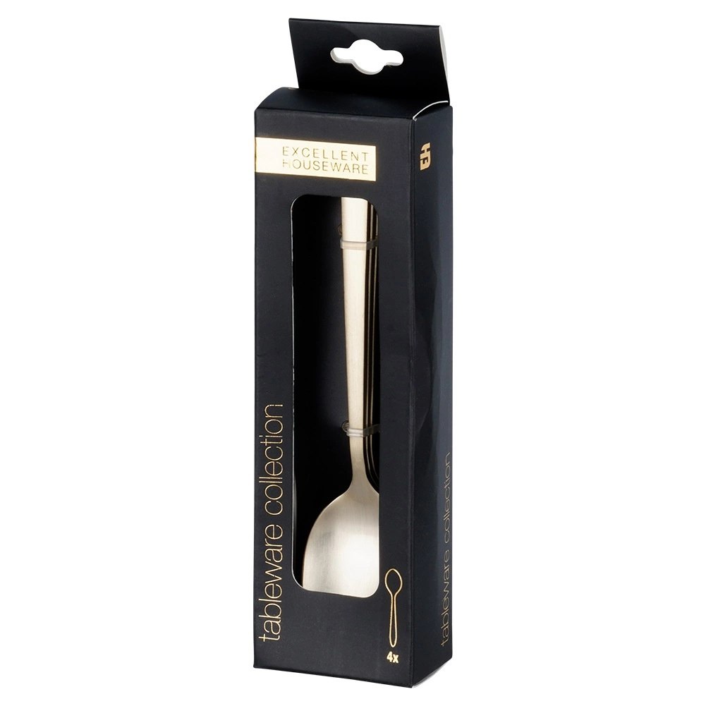 Łyżeczki do Herbaty Stal Nierdzewna Złote 4 Szt. 15 cm EXCELLENT HOUSEWARE - obrazek 6