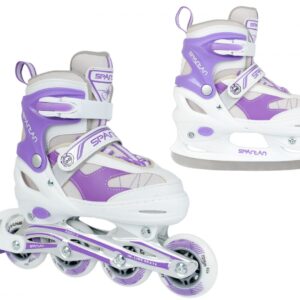 Łyżworolki 2w1 SPARTAN Purple-White Inliner (38-41)
