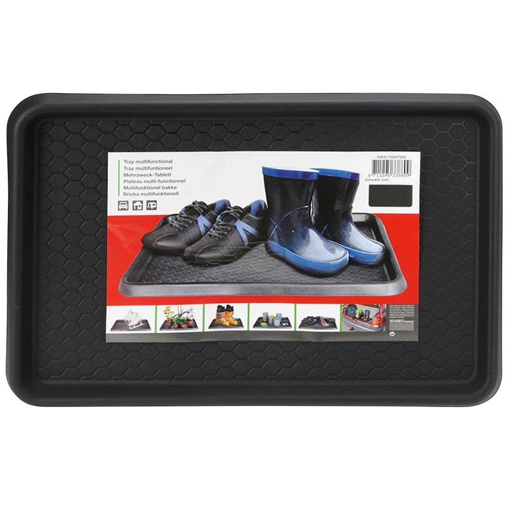 Mata Podstawka na Buty 61 x 40 cm Czarna Ociekacz Strukturalna HSC - obrazek 4