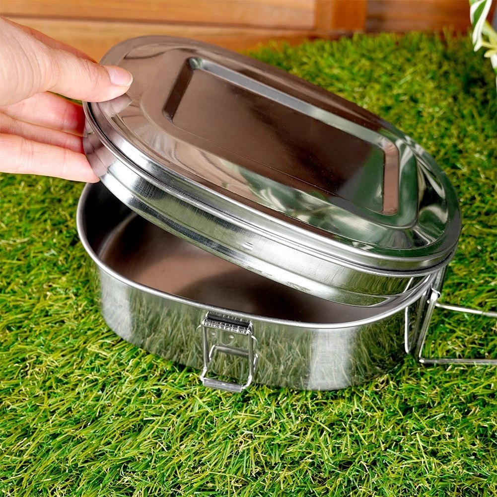 Menażka Obiadowa Stalowa Pojemnik Lunchbox 2-Poziomowa REDCLIFFS 350/900 ml - obrazek 6