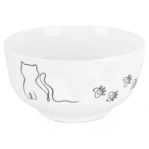 Miseczka Porcelanowa 550 ml Kotek Miska dla Dzieci na Zupę i Płatki