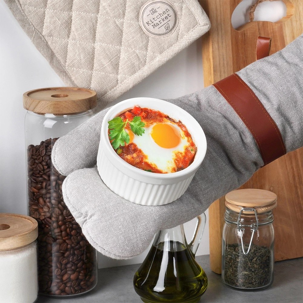 Miseczki do Zapiekania Pieczenia Ceramiczne Białe VILDE 260 ml 6 szt. - obrazek 4