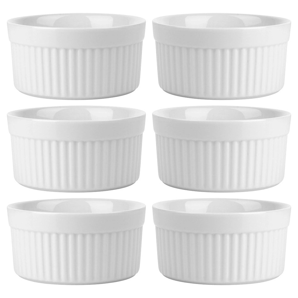 Miseczki do Zapiekania Pieczenia Ceramiczne Białe VILDE 260 ml 6 szt. - obrazek 6