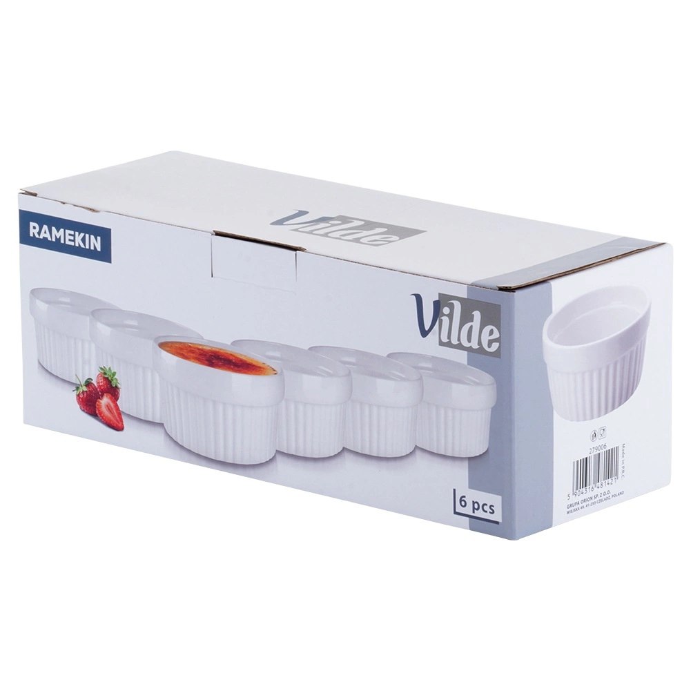 Miseczki do Zapiekania Pieczenia Ceramiczne Białe VILDE 260 ml 6 szt. - obrazek 7