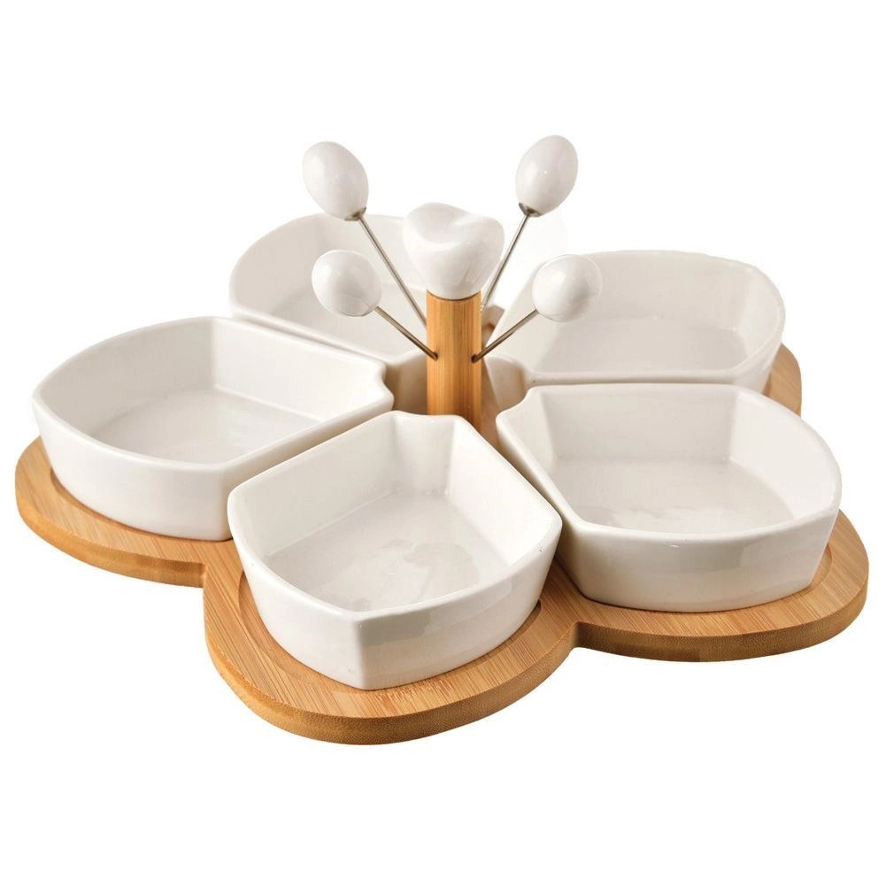 Miseczki na Przekąski Porcelanowe Białe Dekoracyjne WHITELINE 28,5 cm - obrazek 3