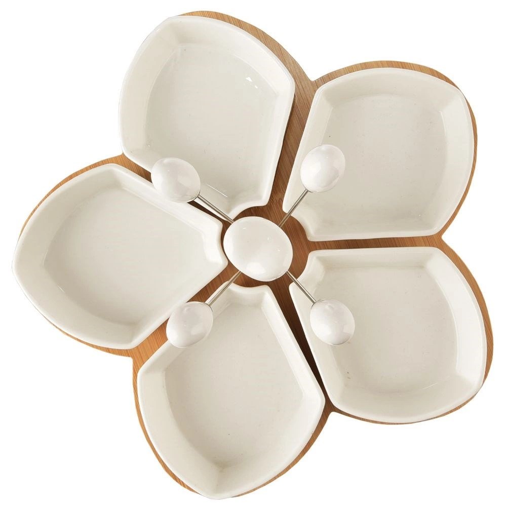 Miseczki na Przekąski Porcelanowe Białe Dekoracyjne WHITELINE 28,5 cm - obrazek 4