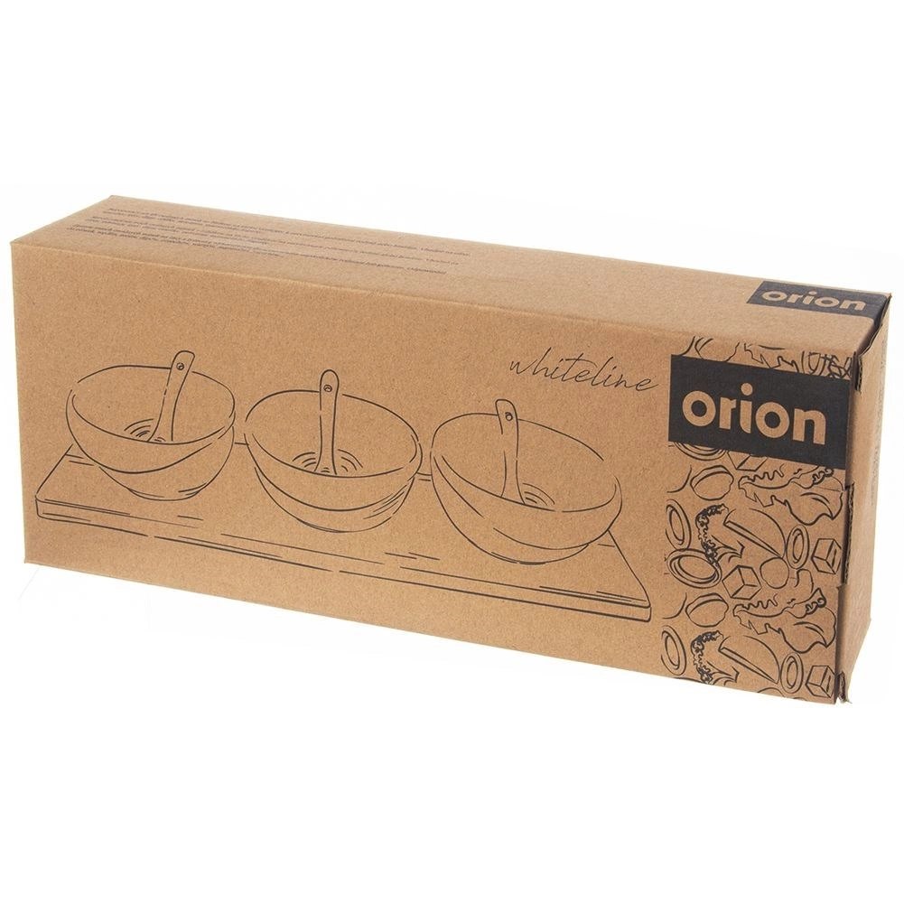 Miseczki na Przekąski WHITELINE 32 cm 7 el na Tacy Bambusowej ORION - obrazek 5
