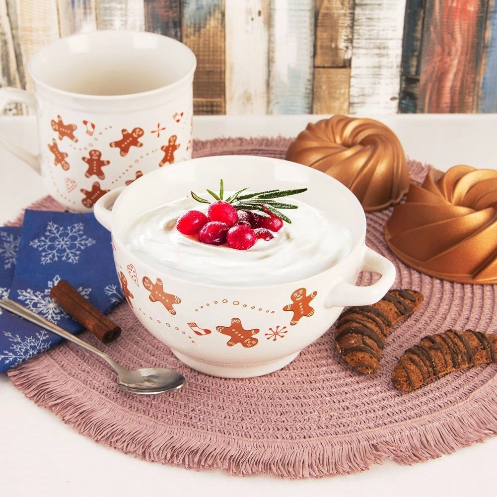 Bulionówka 750 ml Ceramika z Uchwytami do Zmywarki i Mikrofali ORION - obrazek 2