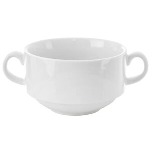 Bulionówka MONA 290 ml Porcelana z Uchwytami do Zmywarki i Mikrofali ORION