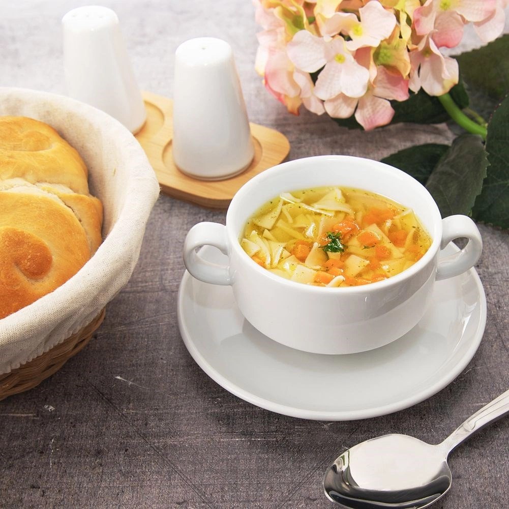 Bulionówka MONA 290 ml Porcelana z Uchwytami do Zmywarki i Mikrofali ORION - obrazek 2