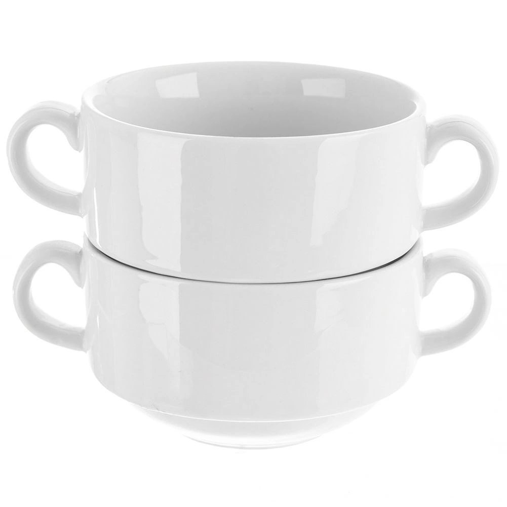 Bulionówka MONA 290 ml Porcelana z Uchwytami do Zmywarki i Mikrofali ORION - obrazek 4