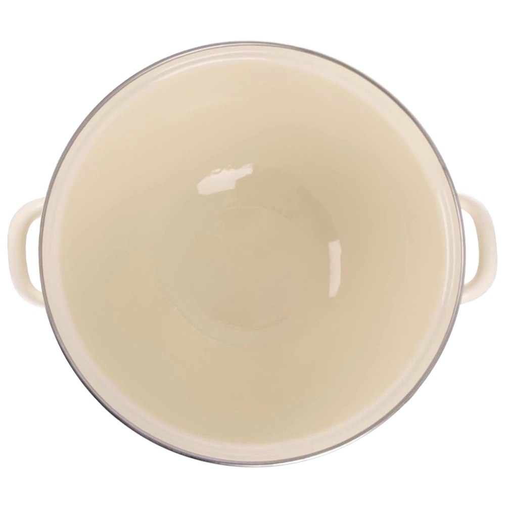 Miska emaliowana z uchwytami kremowa TONCA 33 cm, 5 l - obrazek 5