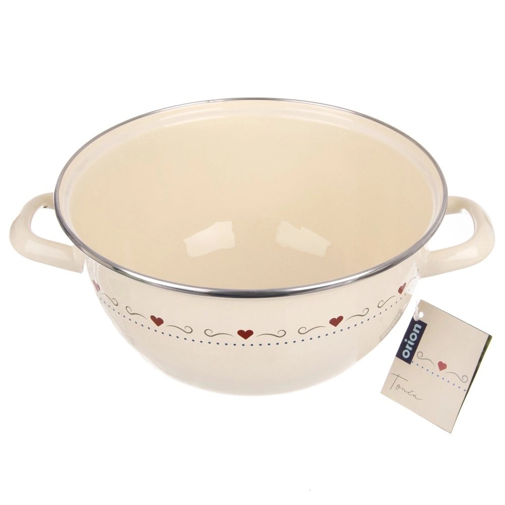 Miska emaliowana z uchwytami kremowa TONCA 33 cm, 5 l - obrazek 6