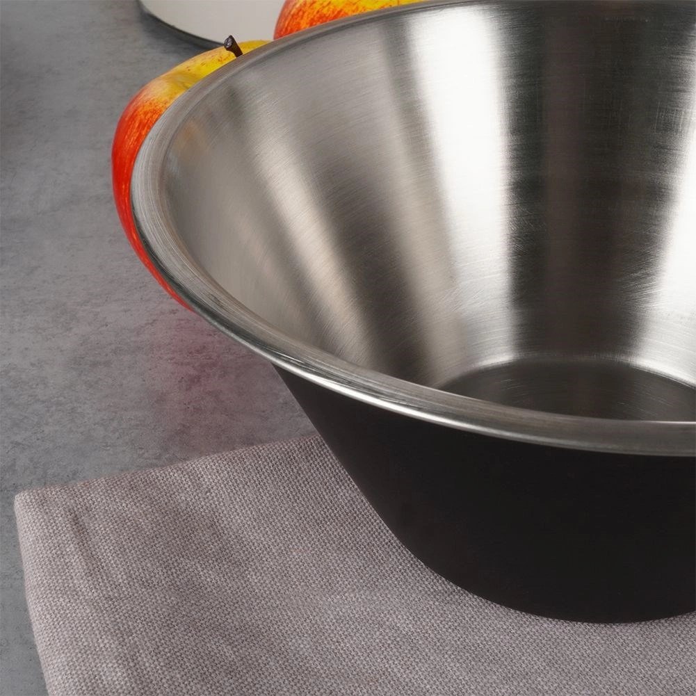 Miska Kuchenna do Surówek Sałatek Przekąsek Stalowa Czarna VILDE 22 cm, 2 l - obrazek 5
