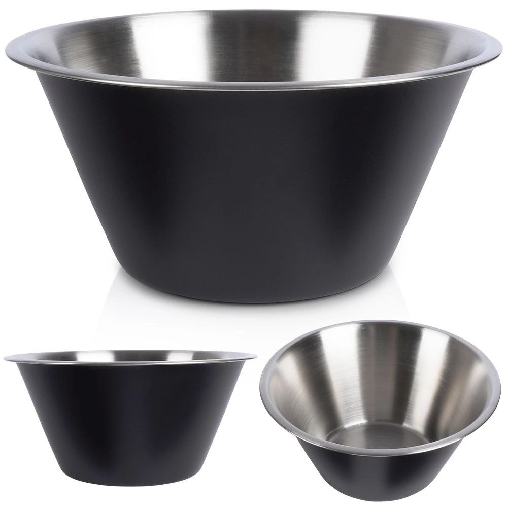 Miska Kuchenna do Surówek Sałatek Przekąsek Stalowa Czarna VILDE 22 cm, 2 l - obrazek 8