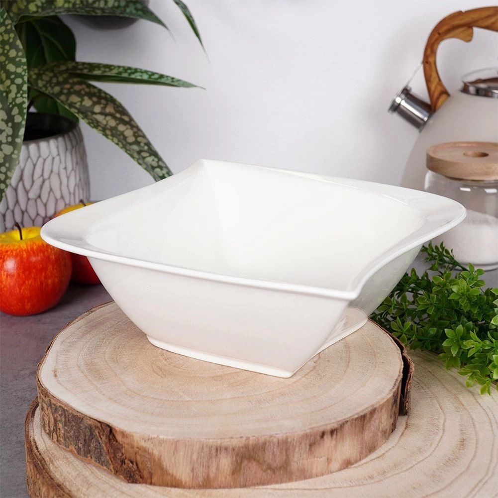 Miska Sałatkowa Porcelanowa do Serwowania Podawania ORION 21,5 x 21,5 cm - obrazek 2