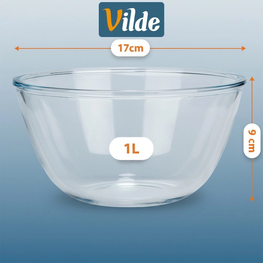 Miska sałatkowa szklana 17 cm, 1 l 2 szt. - obrazek 4