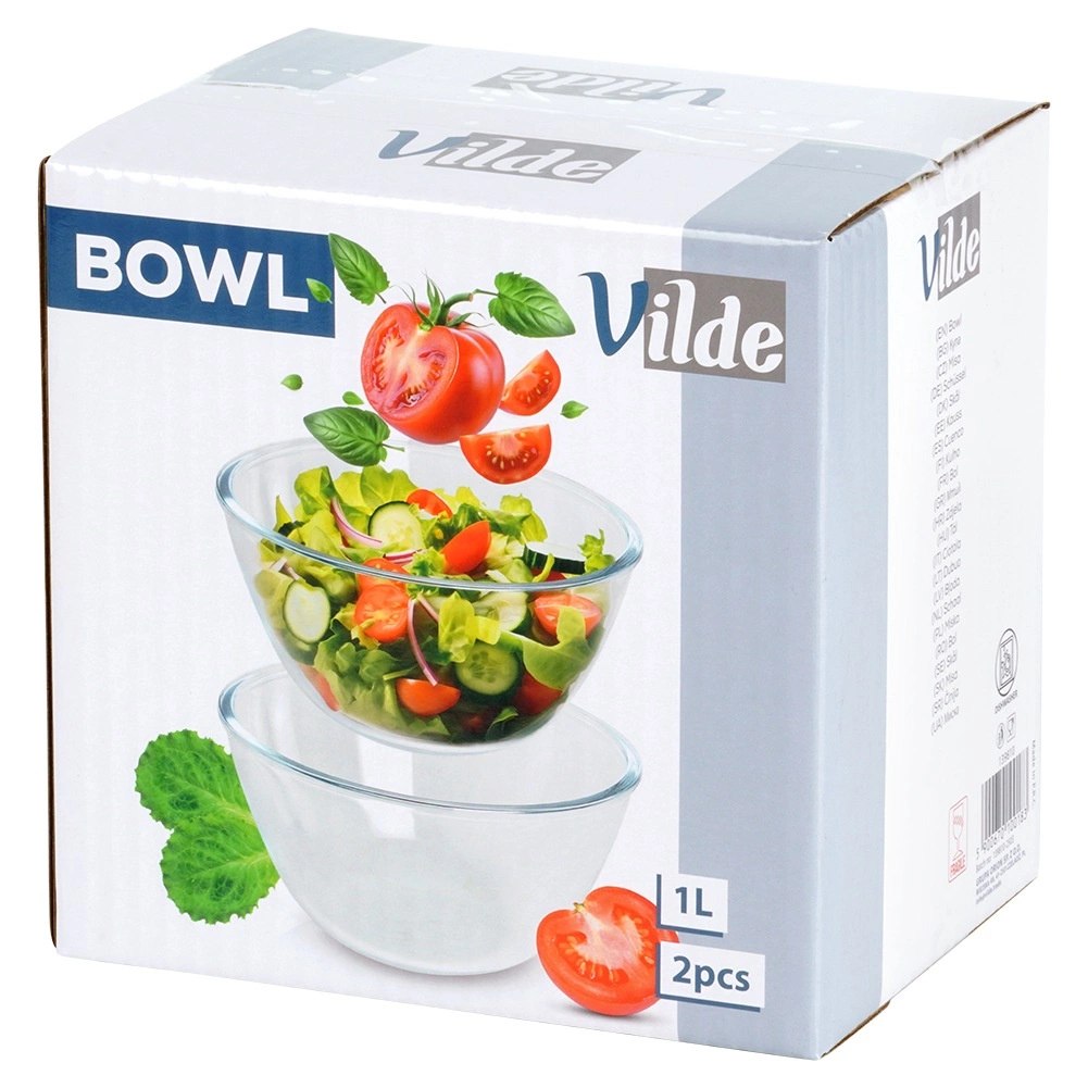 Miska sałatkowa szklana 17 cm, 1 l 2 szt. - obrazek 6