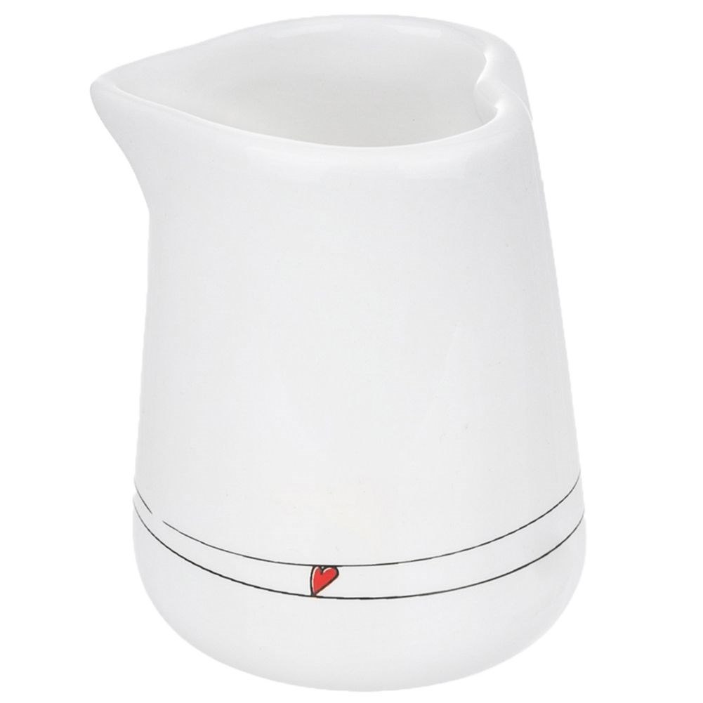 Mlecznik Ceramiczny Biały SERCE 120 ml z Dzióbkiem do Zmywarki ORION - obrazek 3