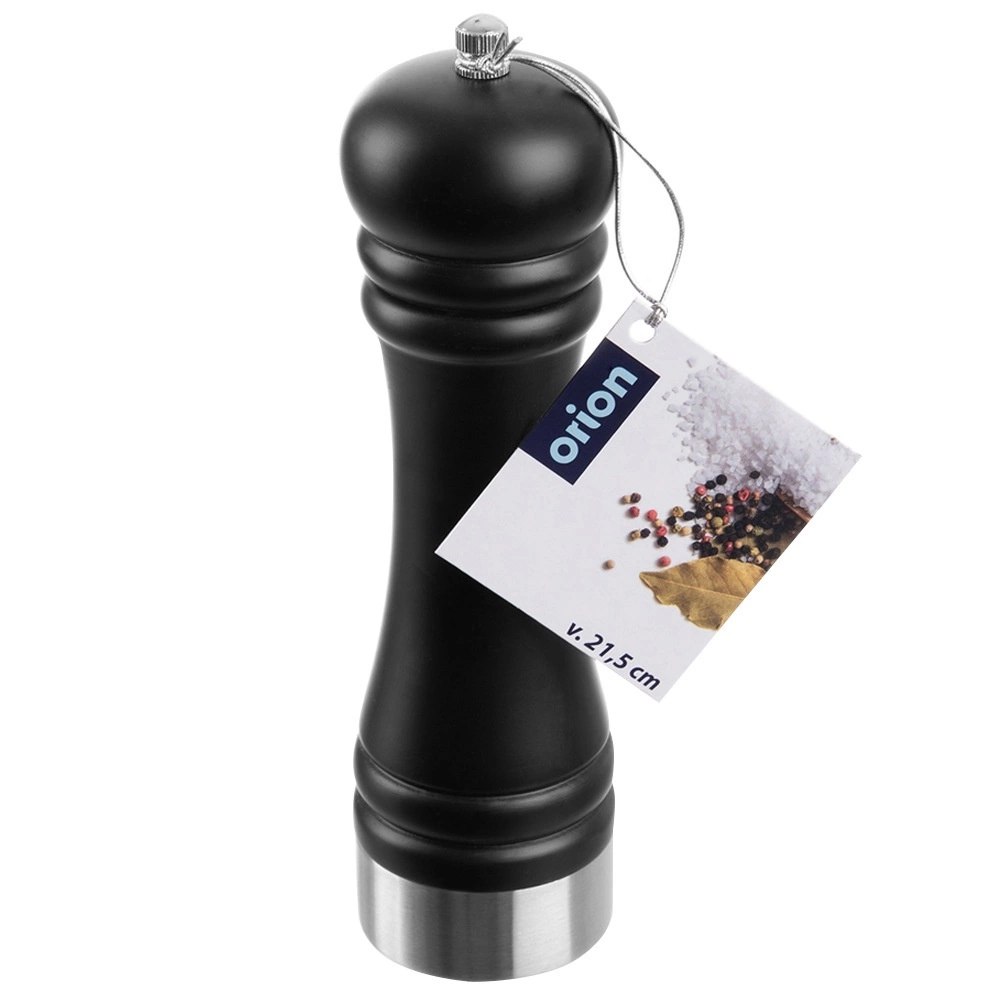 Młynek do Pieprzu i Soli Drewniany Czarny 21,5 cm Regulacja ORION - obrazek 5