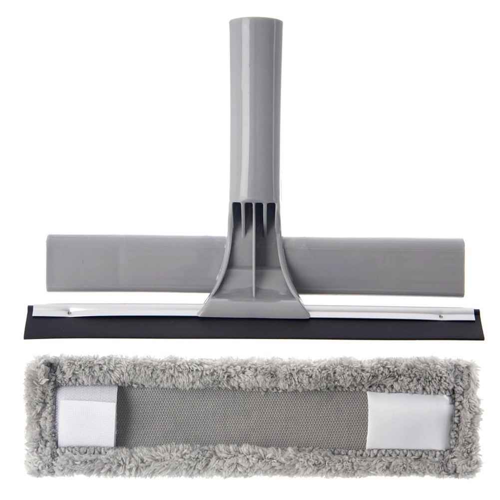 Mop do Okien ze Ściągaczką 2w1 CLEAN SYSTEM 28,5 x 18,5 cm Tworzywo ORION - obrazek 3