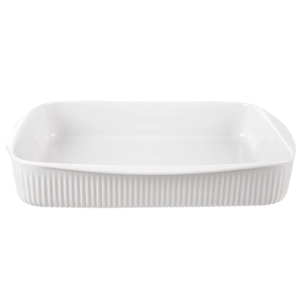 Naczynie Żaroodporne Porcelanowe Białe Solidne ORION 36,5x30x6 cm, 4 l - obrazek 3