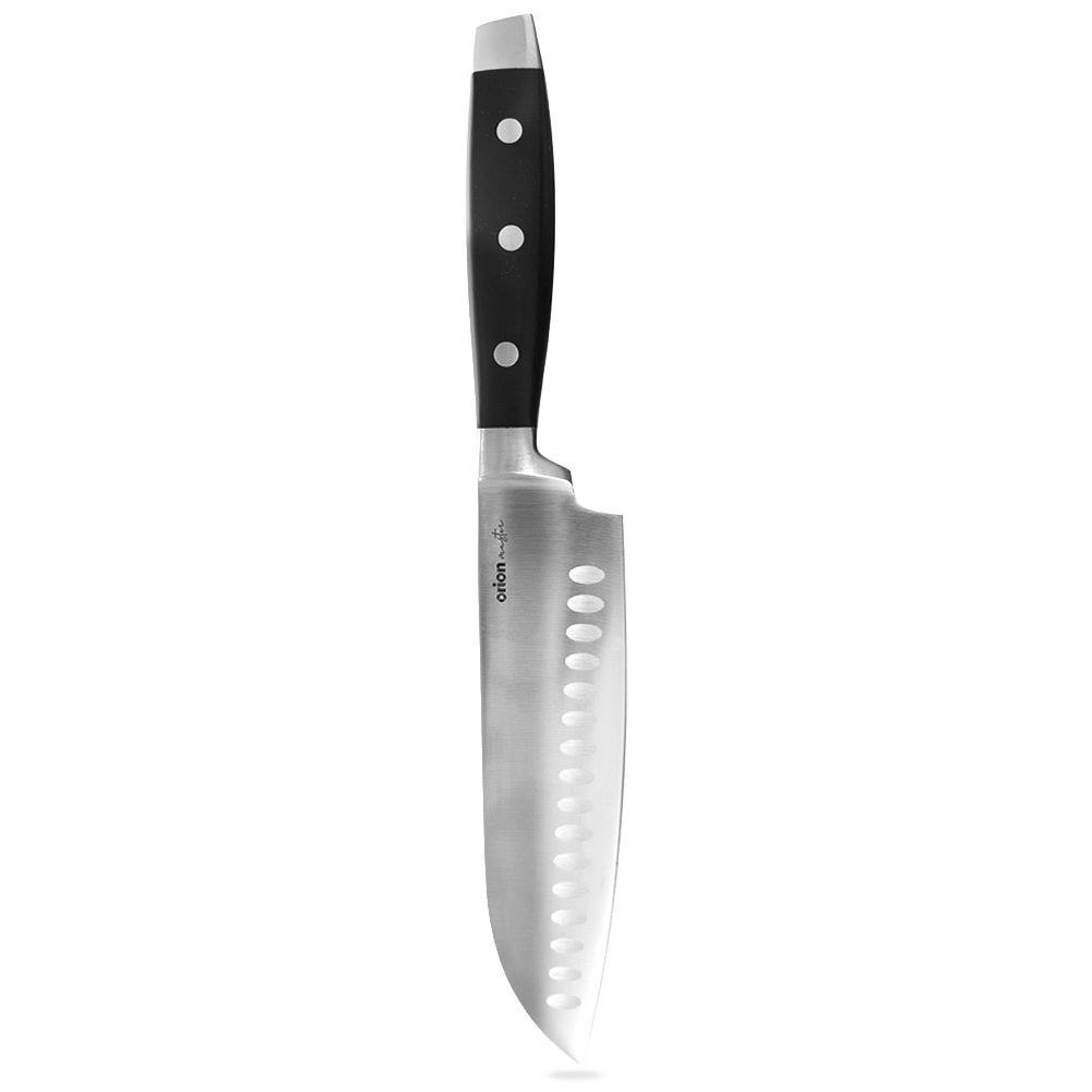 Nóż Santoku do Mięsa Ryb Owoców Stalowy Japoński Solidny MASTER 33 x 5 cm