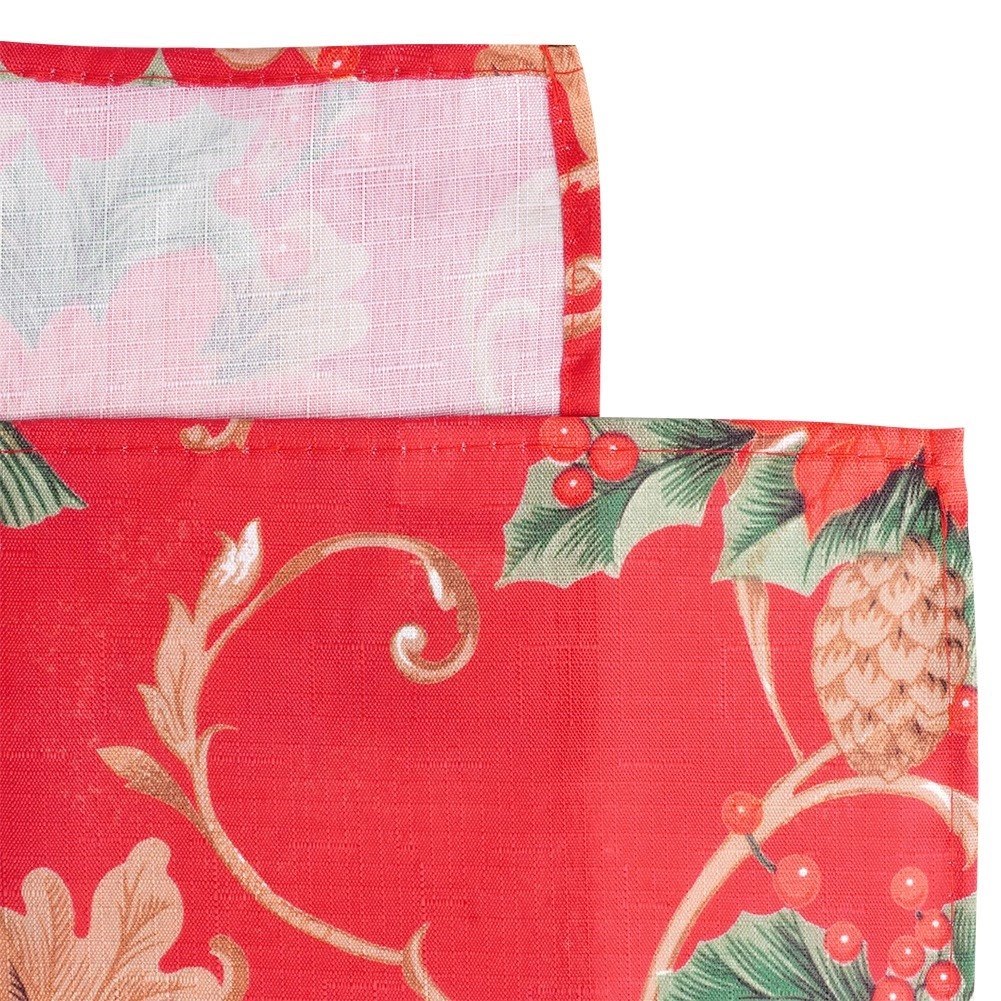 Obrus Świąteczny Plamoodporny 180 x 130 cm Czerwony EXCELLENT HOUSEWARE - obrazek 4