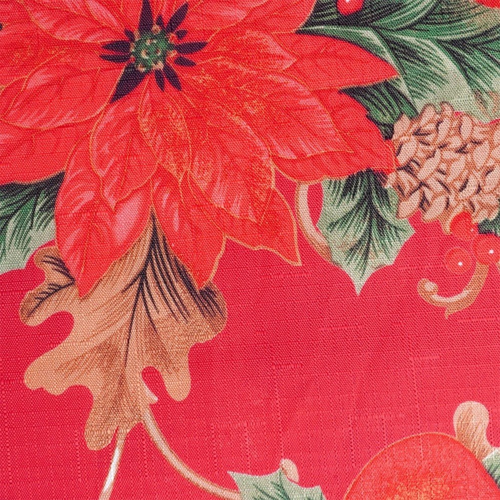 Obrus Świąteczny Plamoodporny 180 x 130 cm Czerwony EXCELLENT HOUSEWARE - obrazek 5