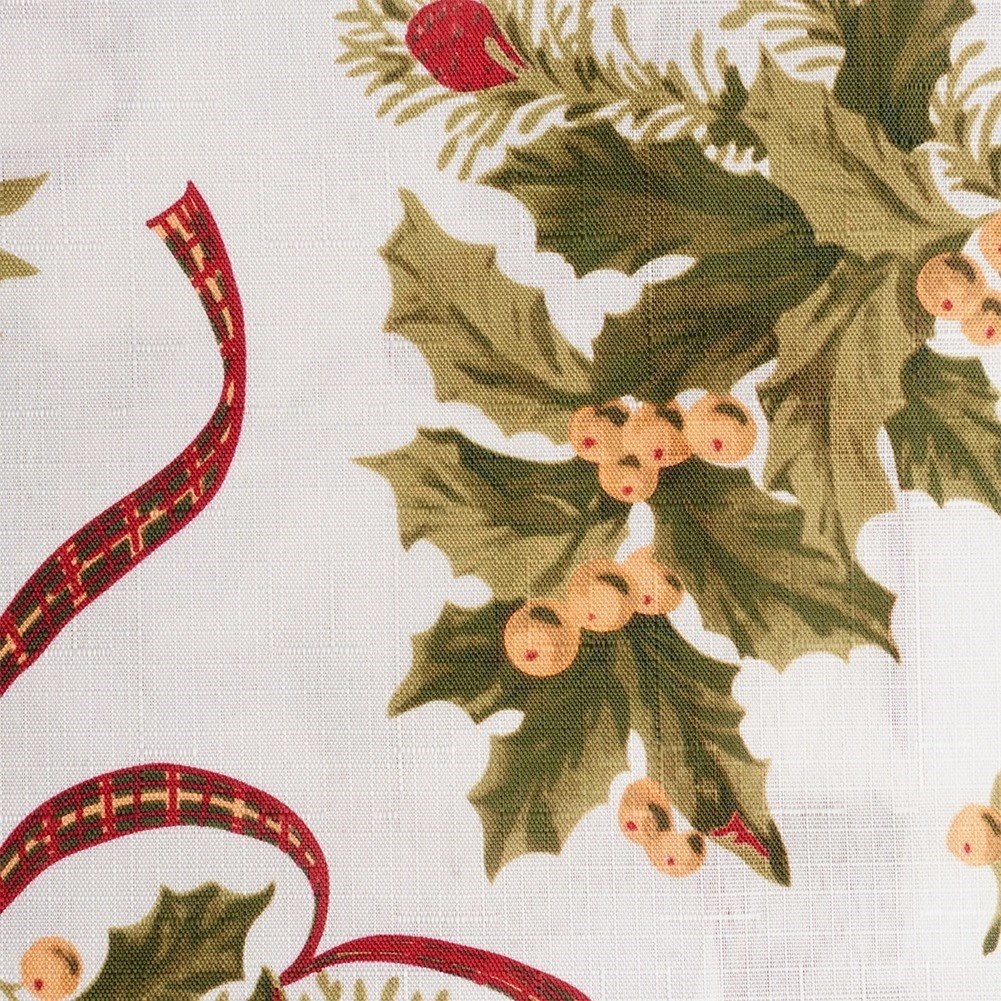 Obrus Świąteczny Plamoodporny 180 x 130 cm Kremowy EXCELLENT HOUSEWARE - obrazek 5