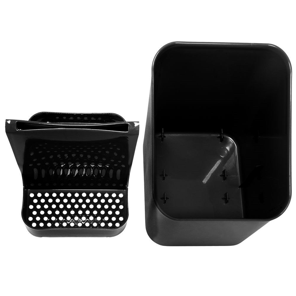 Ociekacz na Sztućce 14 x 11 x 16 cm Tworzywo Czarny do Zmywarki VILDE - obrazek 5