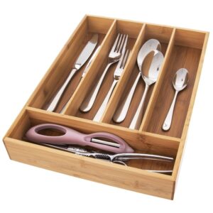 Organizer Wkład Pojemnik na Sztućce do Szuflady Bambusowy ORION 35x26 cm
