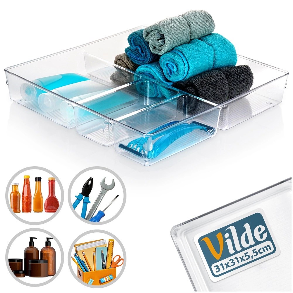 Organizer do Szuflady z Przegródkami 31 x 31 x 5,5 cm VILDE 4 Przegródki - obrazek 7