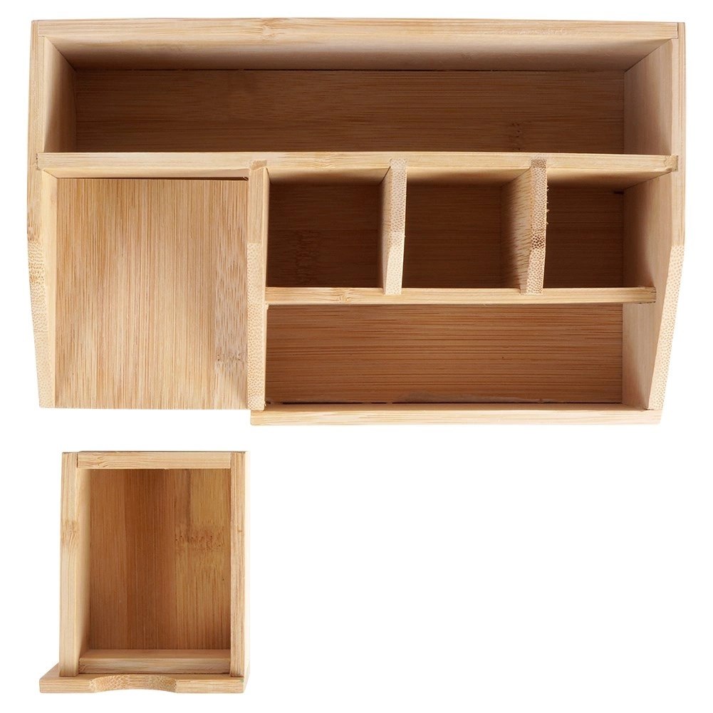 Organizer na Kosmetyki do Makijażu Bambusowy ELEGANZA 24 x 15 x 11 cm - obrazek 4