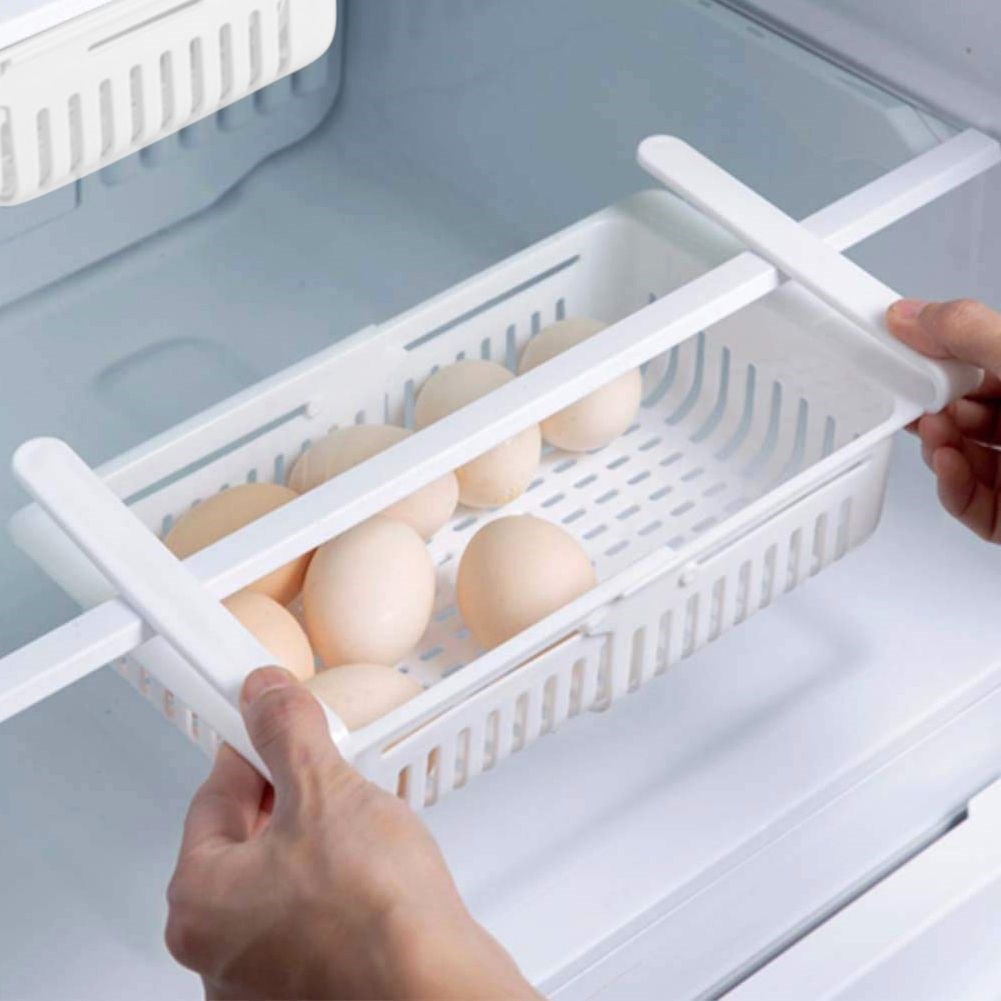 Organizer do Lodówki Podpółkowy Rozsuwany 21-28,7 cm ORION Biały Wytrzymały - obrazek 3
