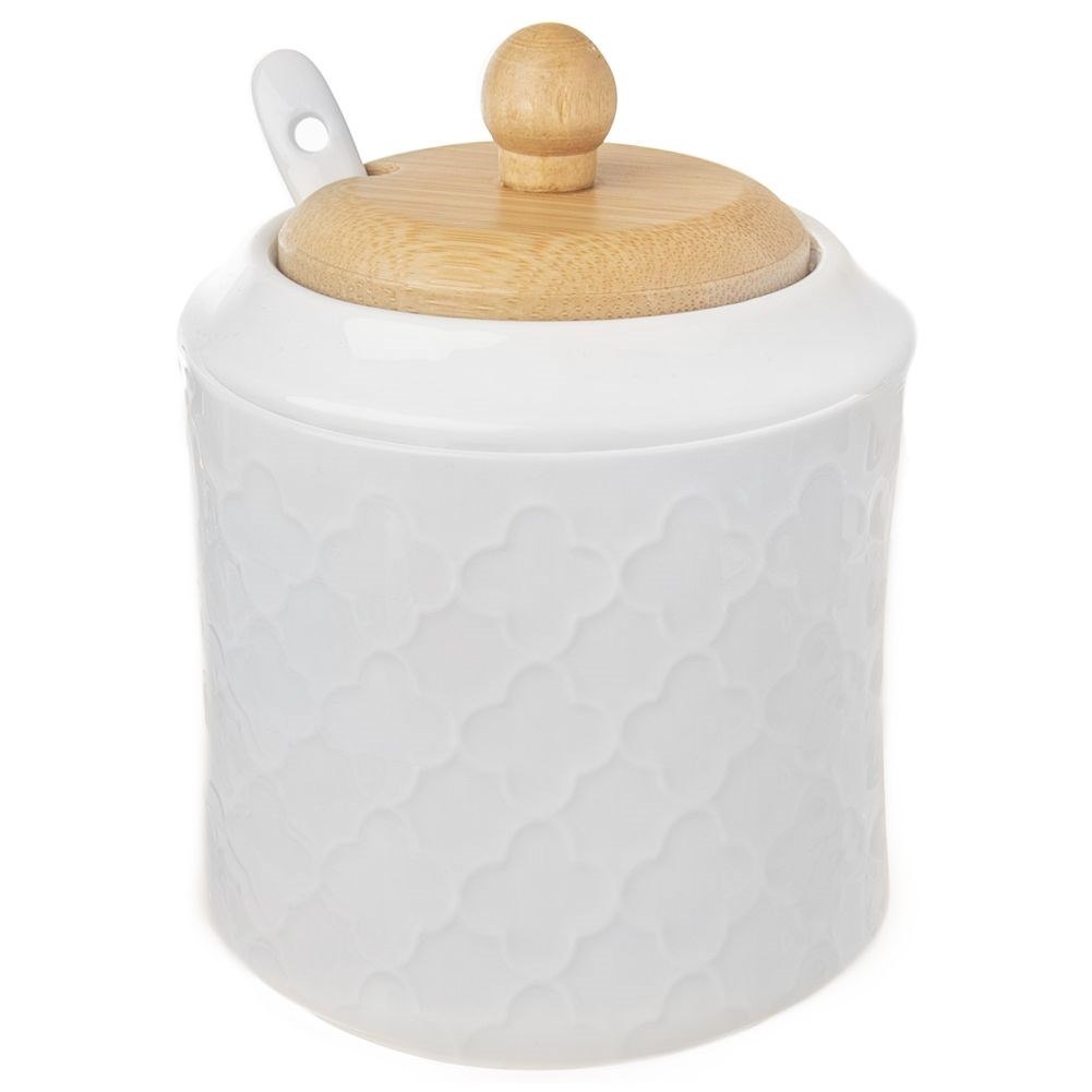 Porcelanowa Cukierniczka z Łyżeczką i Pokrywką ORION