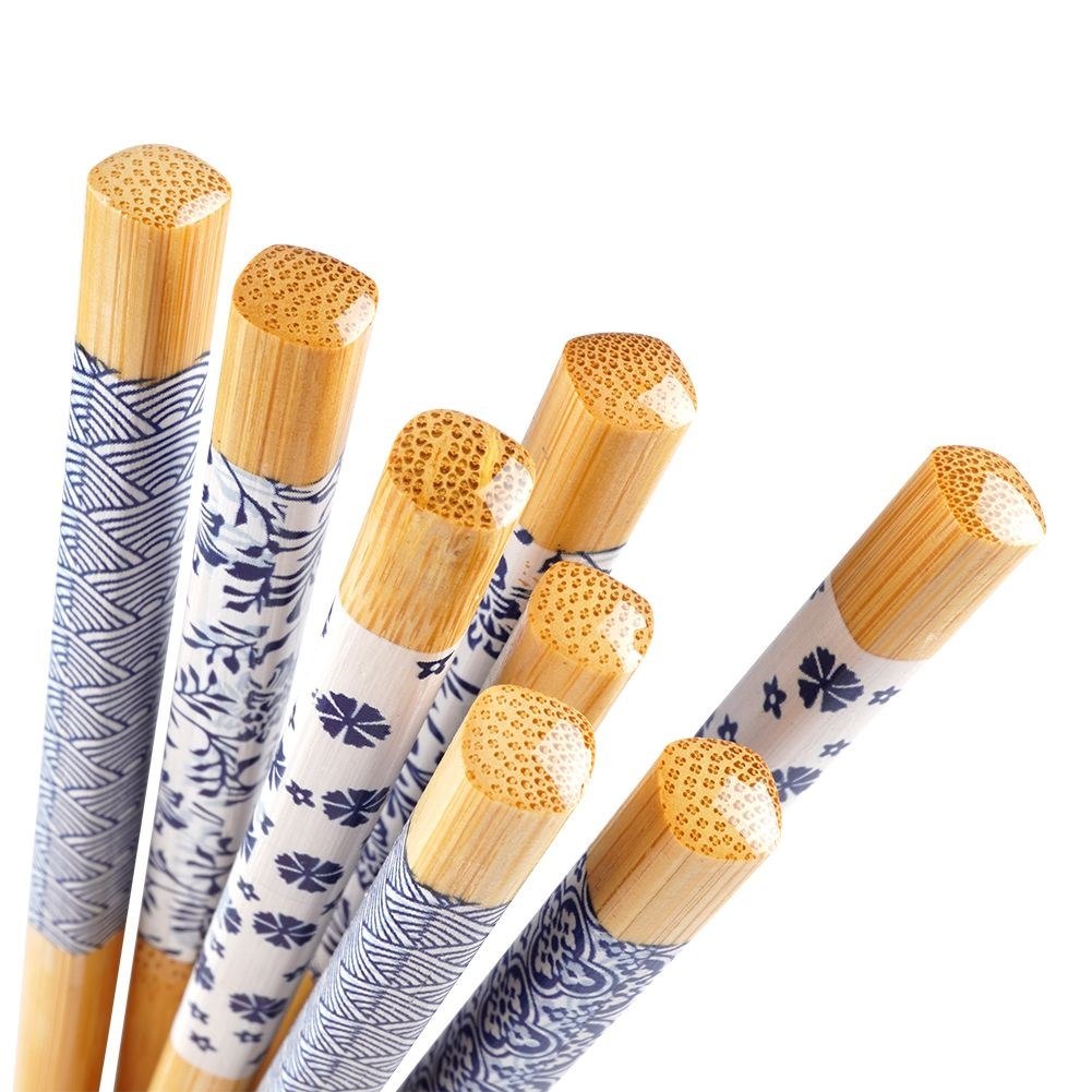 Pałeczki do Sushi Bambusowe 8 szt 24 cm EXCELLENT HOUSEWARE Dekorowane - obrazek 4