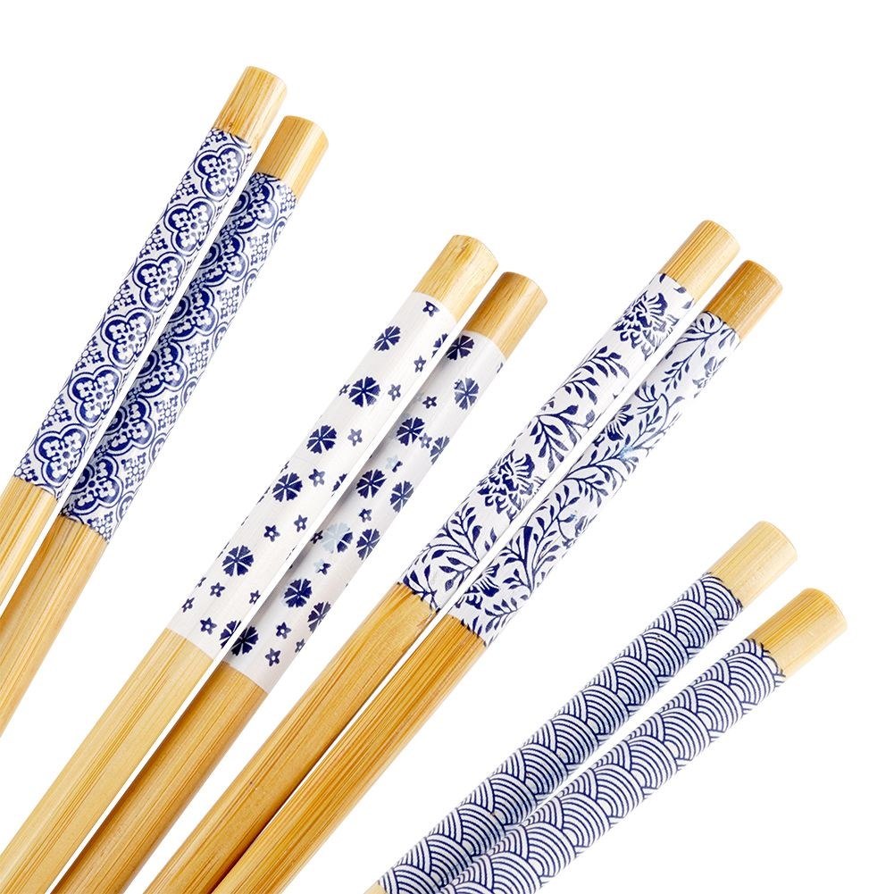 Pałeczki do Sushi Bambusowe 8 szt 24 cm EXCELLENT HOUSEWARE Dekorowane - obrazek 5