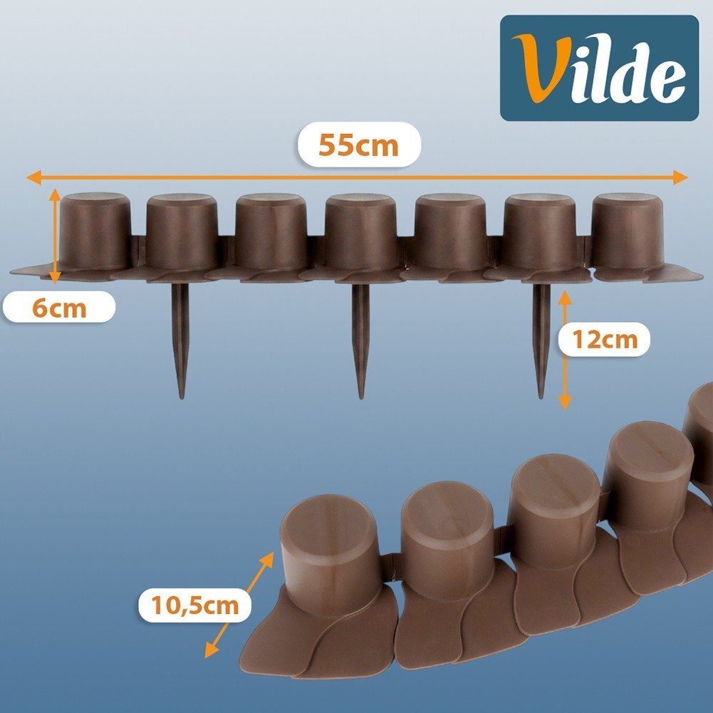 Palisada ogrodowa brązowa 220 cm 4 szt.