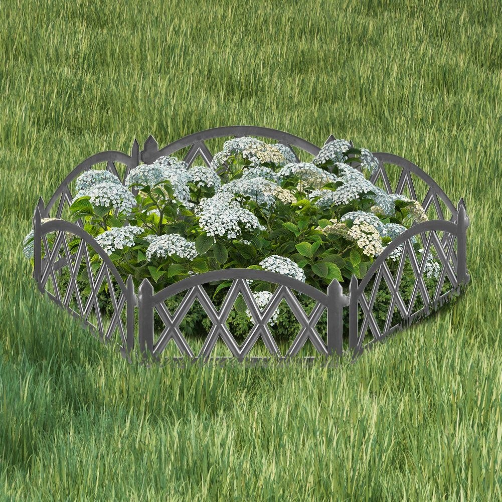 Płotek Ogrodowy Ozdobny Grafitowy Palisada Obrzeże VILDE 50 x 30 cm 6 szt. - obrazek 5