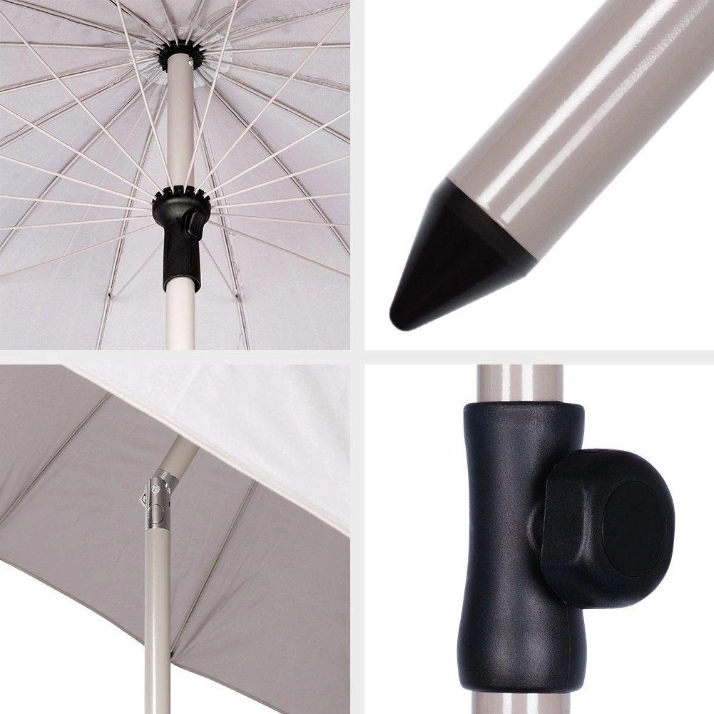 Parasol Łamany Ogrodowy Plażowy Regulowany Stabilny Solidny VILDE 190 cm - obrazek 4