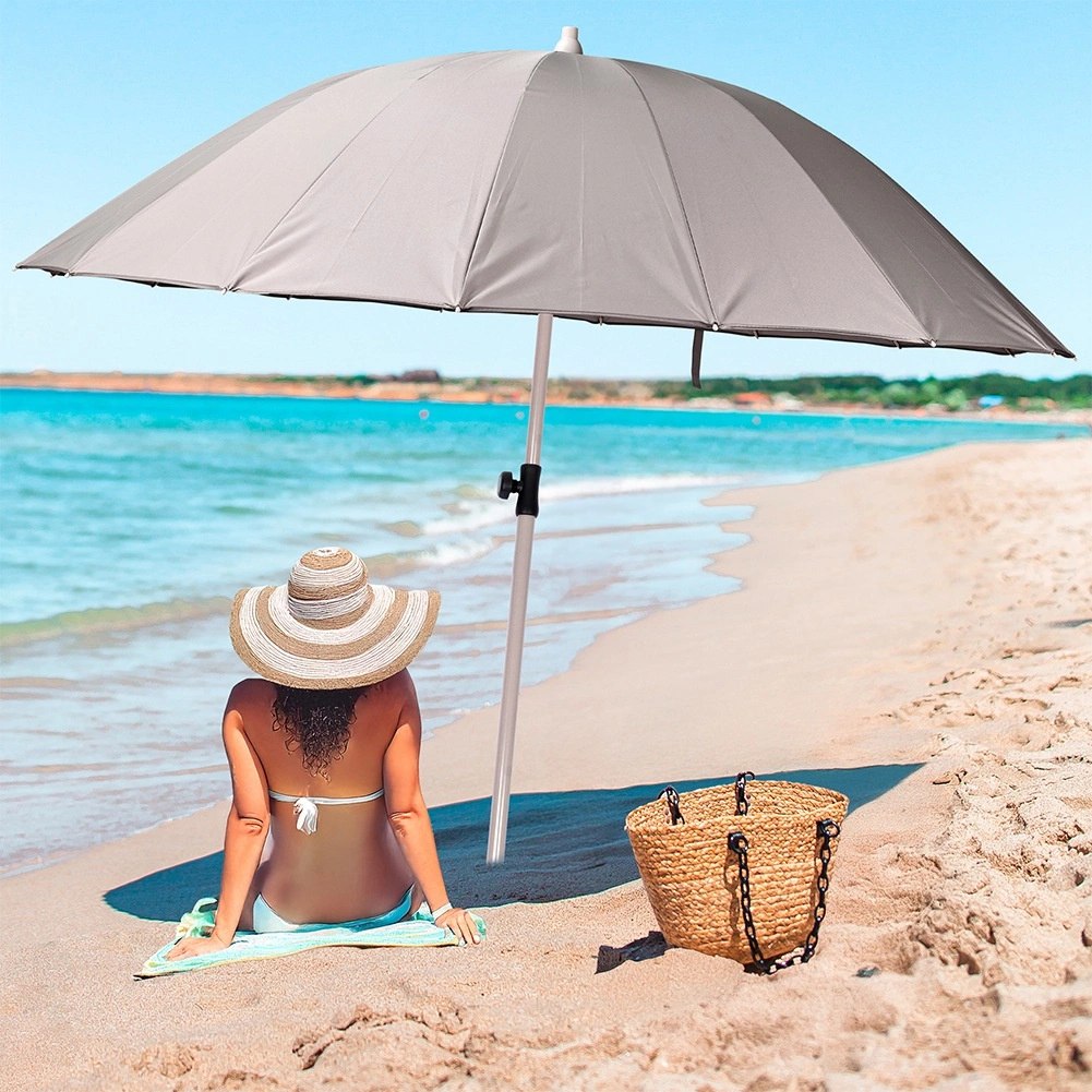 Parasol Łamany Ogrodowy Plażowy Regulowany Stabilny Solidny VILDE 190 cm - obrazek 6