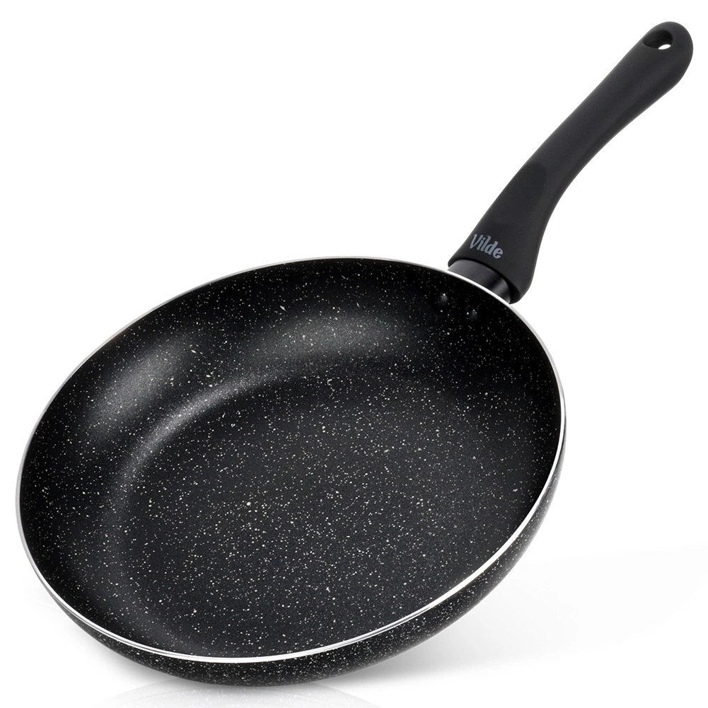 Patelnia Granitowa 24 cm Black Line Indukcja Gaz Non-stick VILDE