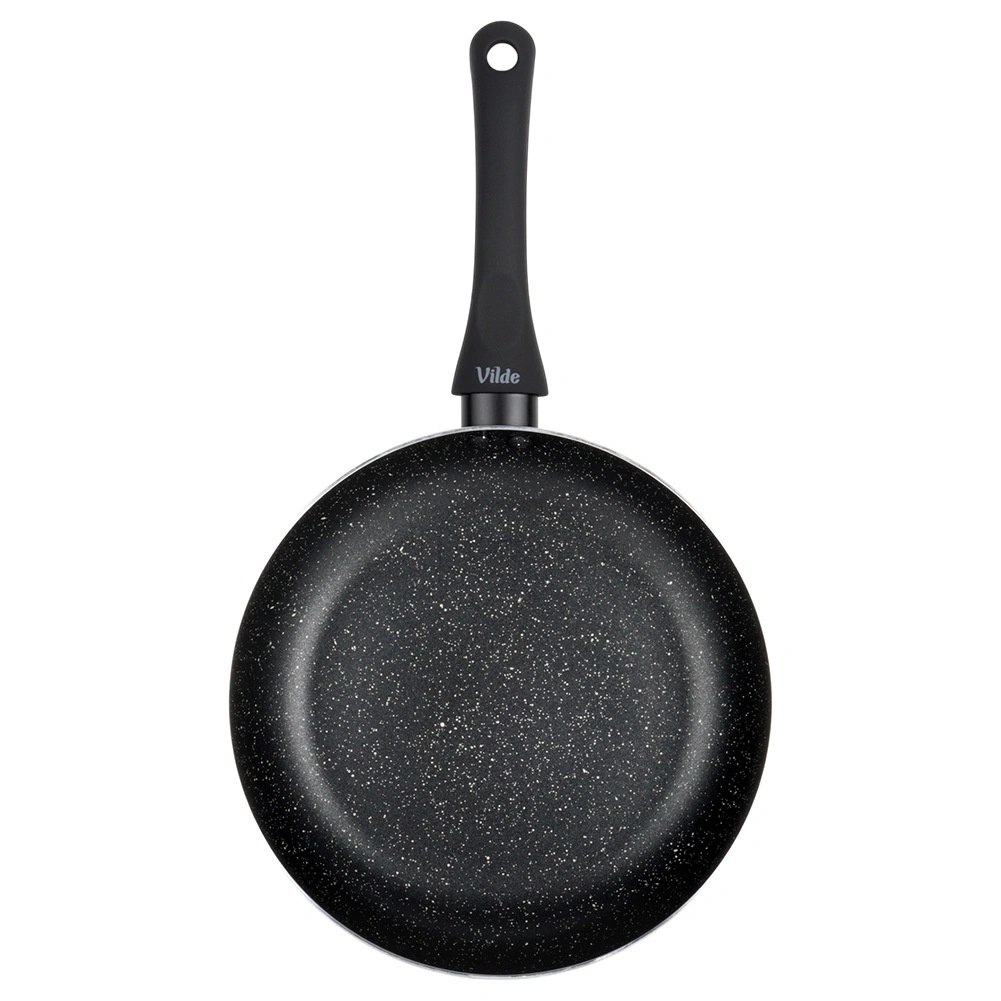 Patelnia Granitowa 24 cm Black Line Indukcja Gaz Non-stick VILDE - obrazek 3