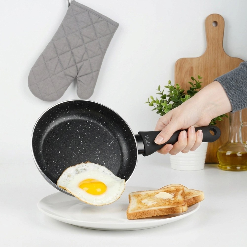 Patelnia Granitowa 24 cm Black Line Indukcja Gaz Non-stick VILDE - obrazek 7